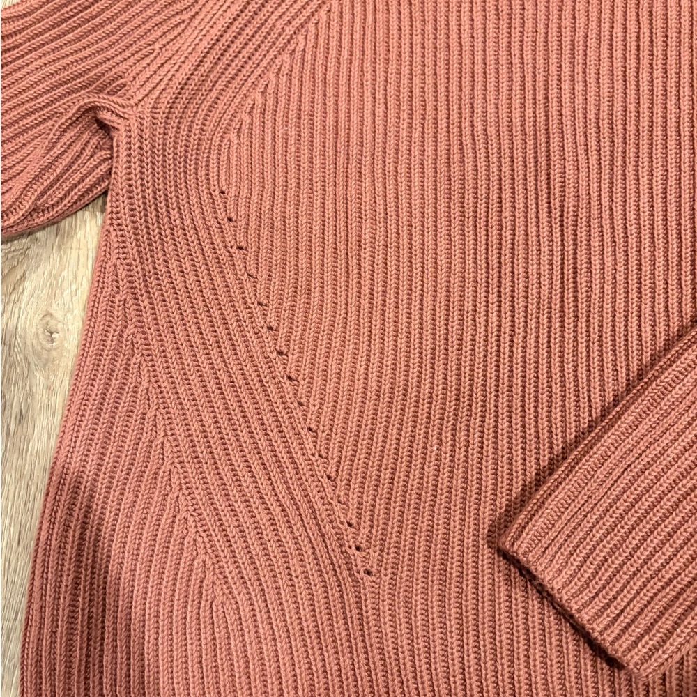 Athleta Rust Ribbed Women's Sweater - Picture 4 of 8